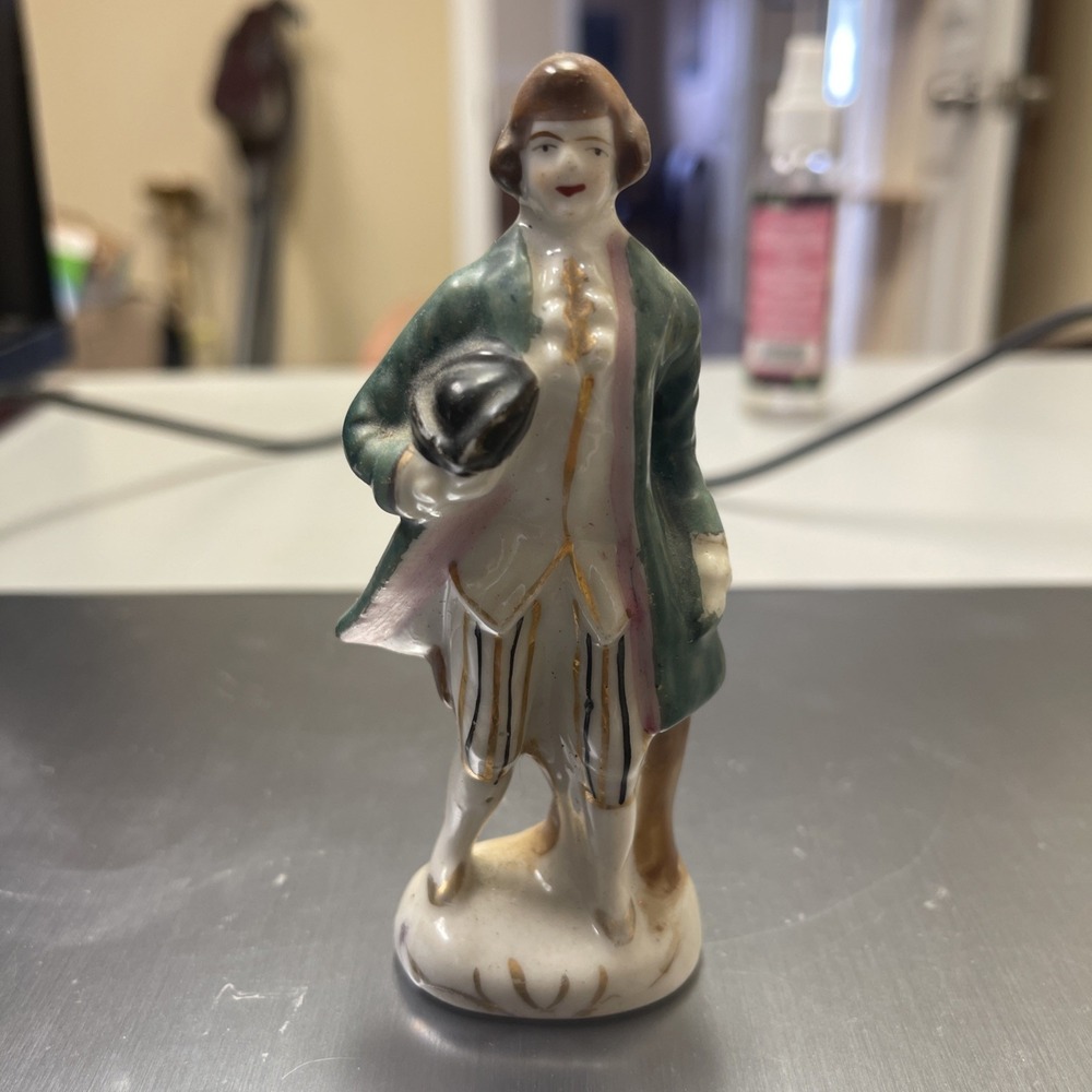 Vintage Occupied Japan Porcelain Figurine Colonial Man